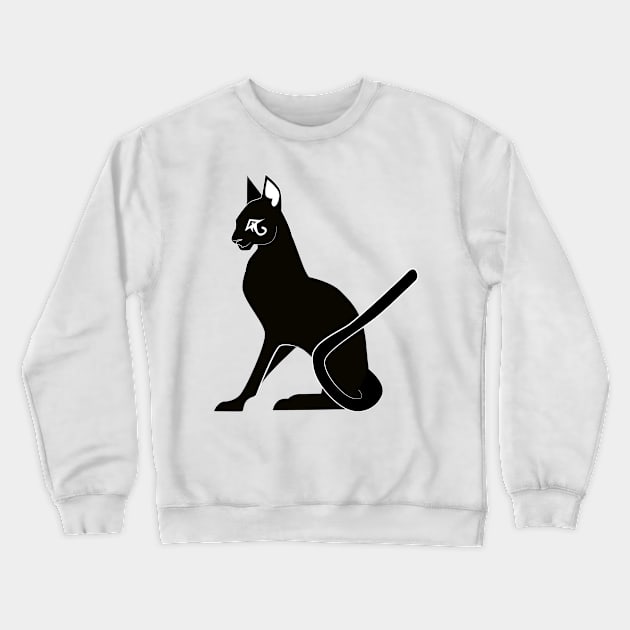 Bastet Cat Crewneck Sweatshirt by lucywho.design